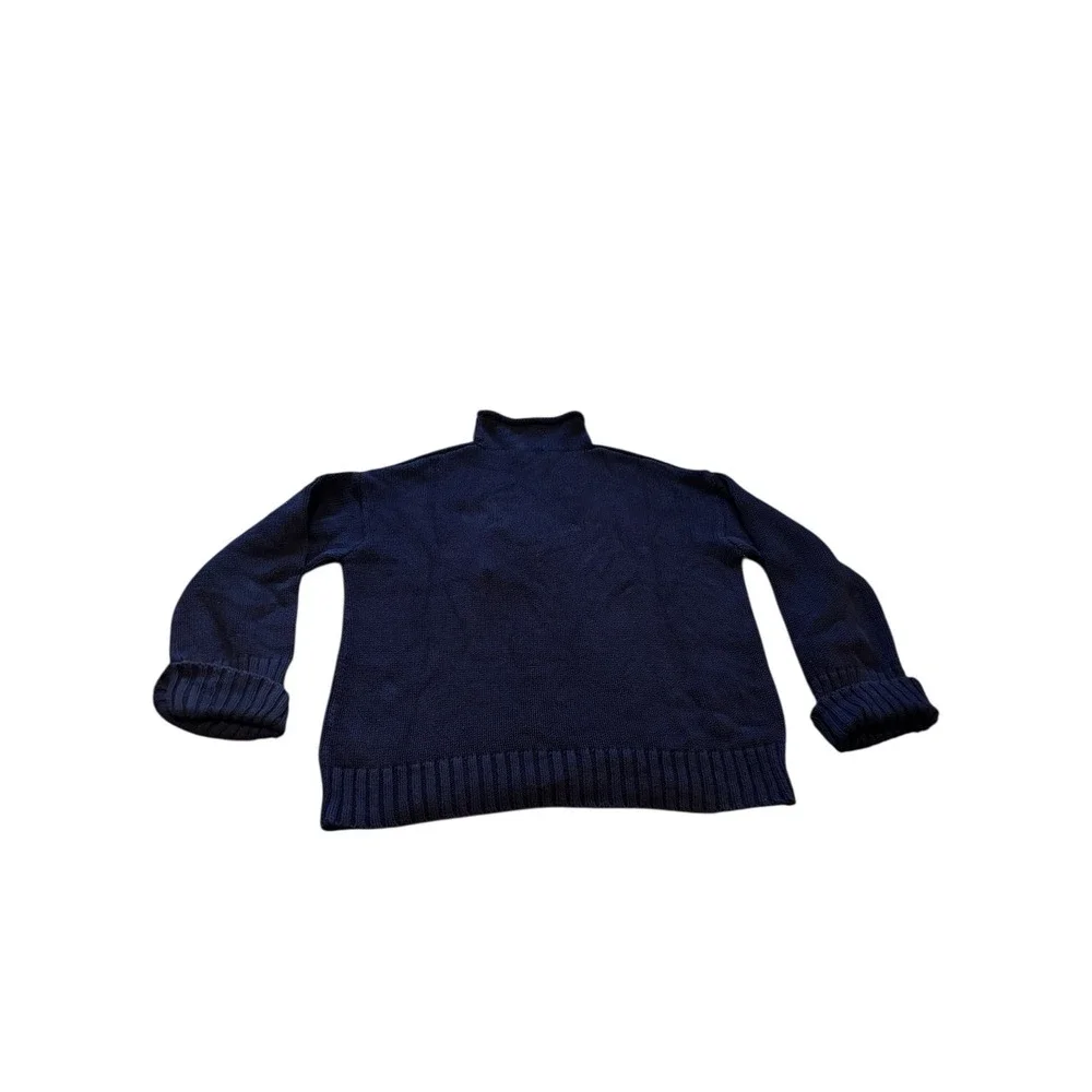 Polo‎ Ralph Lauren Mens Navy Anchor Flags Turtleneck Sweater Size S